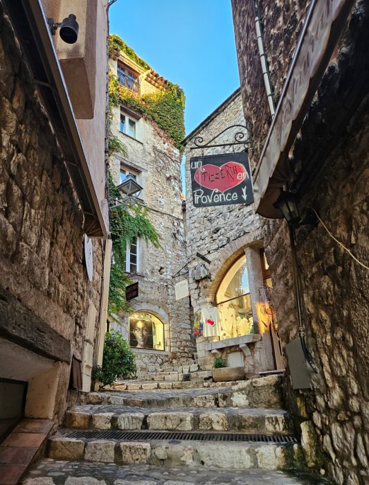 Stone steps in an ancient French town
